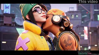 Lesbian AI grok Imagine movie from videogame valorant by riot games, Killjoy and Raze