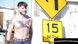RAGING STALLION - Officer Brogan Turns Trailer Park Into Wild 7-Stud Bareback Orgy