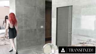 TRANSFIXED - Charlotte Sins Turns Jealousy Practice Into Hardcore Trans Banging