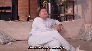 This isn't a threesome! My friend and her wife are having sex with the same stud in the same house.