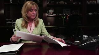 She's lucky her boss is a lesbian and likes young redhead cunts like she, otherwise she would be fired
