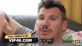 DADDY4K. Stepfather fucks a redheaded cutie on a bench right in front of her boyfriend