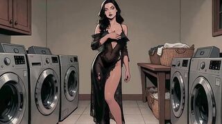 Halloween party. Part 1. The Dark Knight and the Succubus [AI-generated cartoon]