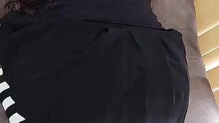I saw my stepsister in a miniskirt and couldn't resist rubbing against her panties until I stained 'em (Short)