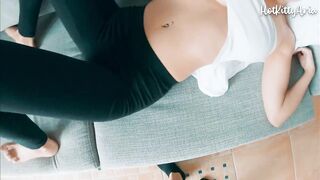 Fit Beauty with Ideal Butt in Black Yoga Pants Fucked and Gets Creampie - HotKittyAria