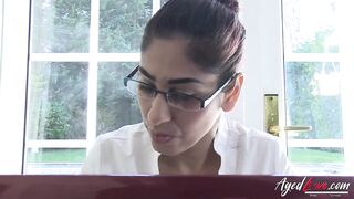 AgedLovE trio Hard Rough Sex with Sam Bourne