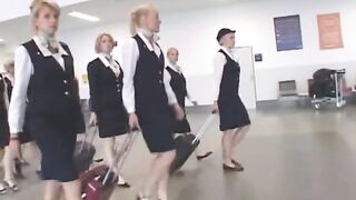 Breasty Stewardess Sexy Tugjob