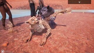 Furry Cheetah Anal Orgy - Wild Life Animation