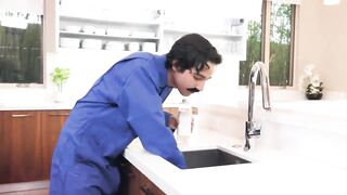 Squirting Housewife Luna Star Lures Young Plumber To Sex