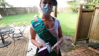 Teen Gal Scout gets Creampie Surprise from Mature Man