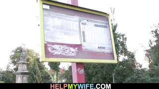 Stranger Fucks his Young Wife for Money