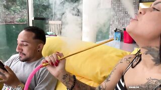 Evelyn Buarque and Babi Ventura both like to screw a concupiscent midget, ''coz his schlong is hard