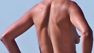 Anita In nature's garb on a Baltic Sea Beach