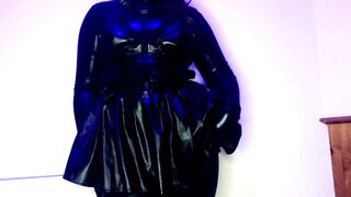 CLOSEUP CUMMING - Showing YOU My PVC Outfit & Fingering Myself with PVC Gloves