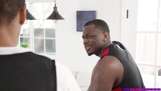 Stepbro walks in on stepsister fucking his boy-friend rob :o