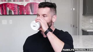 Small titted, teen brunette, Summer Brooks likes to ride her step- uncle's punk hard cock