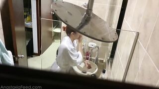 Spying On My Hot Neighbor And Caught Her Masturbating In The Shower - Anastaxia Lynn