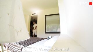 SpyFam Step sister Taylor Sands ambushes step brother with anal fuck