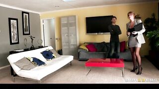 HOT big-tit redhead MILF doxy saleswoman screws client's shlong