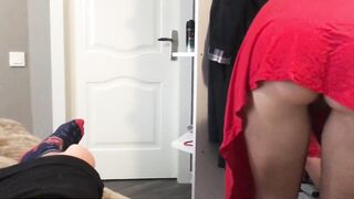 Young French MILF Caught me Stroking and Helped me Cum