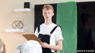 Brazzers milf cory follow wanks off fortunate mover man