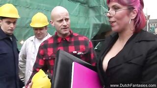 Busty, Dutch aged is screwing various lads, one after the other, to earn some cash