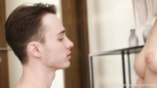 Winning and screwing on floor