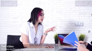 Double Penetration with Hard Anal in Office Interview for Hot Brunette hair Hair / Kisscat_4k