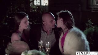 Pale redhead bombshell rented w bff