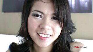 Thai teen with curly bush gets penetrated by foreigner knob