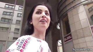 German brunette, Loren Minardi went to a porn movie scene casting and had the best anal invasion ever