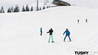 TUSHY, Anal-crazy Ski instructor Liya shows off her skills