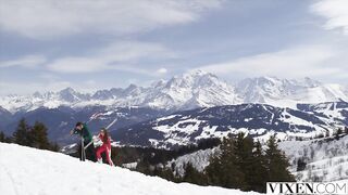 VIXEN – Ski bunny Sonya has ardent sex in the Alps