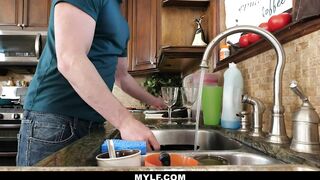 Mama Rewarding Helpful Stepson with a Hard Fuck