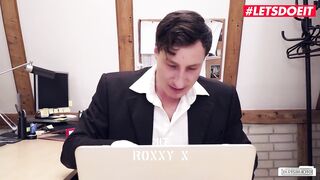 BumsBuero - Roxxy X Big Titties German Secretary Helps Boss with her Cunt - LETSDOEIT