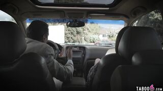 Teen daughter banged by the boss of her father in his office