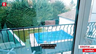 Skinny teen Nesty loves to spoil a hard wang every possible way! (GERMAN)