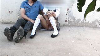 Slutty college beauty is using every opportunity to suck wang and make some guy cum