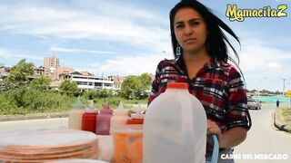 CarneDelMercado - Andrea Gaviria Big Booty Latin Sweetheart Colombiana Teen Takes Huge Cock in her Constricted Pussy