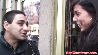 Inked dutch bitch plowed in threesome