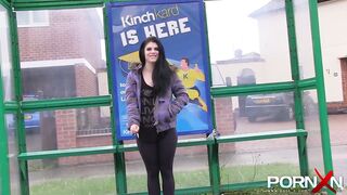 Pleasant playgirl Lucia Love pissing outdoors