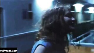 Lascivious woman is having steamy sex with a younger man in a hotel room and enjoying it