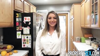 PropertySex Blonde Real Estate Agent with Big Natural Breasts Makes Sex Clip with Client