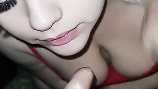 We banged after the party and i came on her face