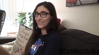 Nerdy Little Step Sister Blackmailed Into Sex For Journey To Spacecamp Preview - Addy Shepherd