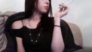 Girl Hiccuping whilst smokin'