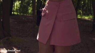 A not Planned Date. Jeny Smith Walking with Stranger with Mini Skirt and no Panties