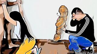 I Bring a Bear to my Girlfriend as a Gift and I Find Her Fucking Her Lover - My Girlfriend Screams Like a Immoral Slut and I'm a Cuckold Boyfriend NTR Cardboard Version