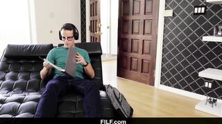 FILF - Lily Lane catches StepSon jerking on her undressed fotos