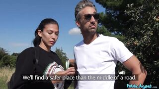 Public agent picks off a hotty in front of her bf